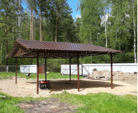Навес из металлочерепицы 4x6 м | фото номер 1