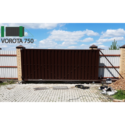 Откатные ворота автоматические на готовый проём  4 х 2м