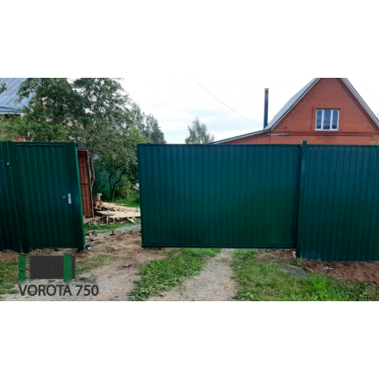Откатные ворота для дачи 3x2 м