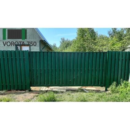 Откатные ворота для дачи 4x2